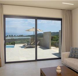  3 bedroom stone villa with pool & seaview, near Acharavi, sleeps 6